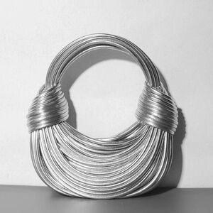 Silver double knot bag NWT
